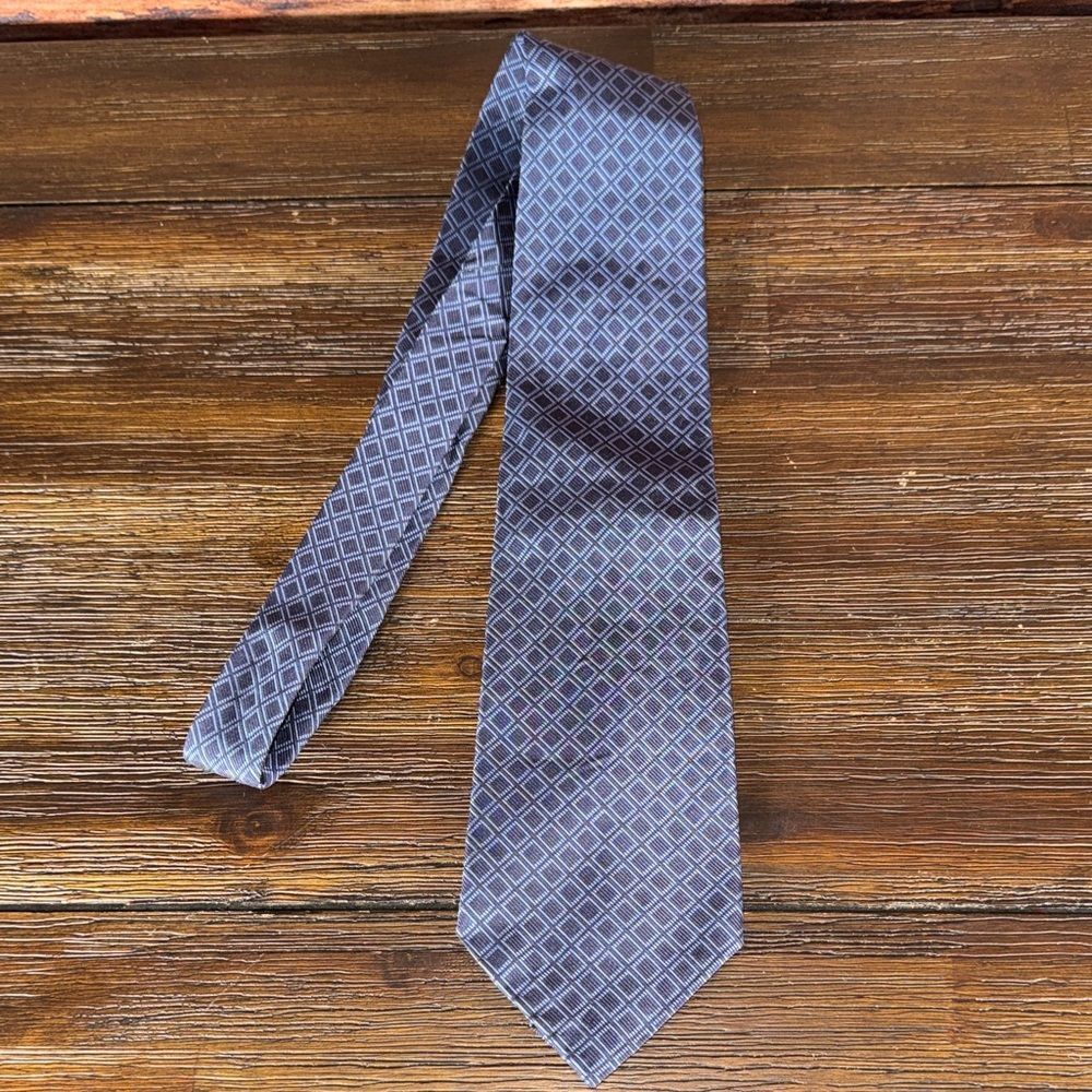 Ralph Lauren Blue Geometric Silk Tie